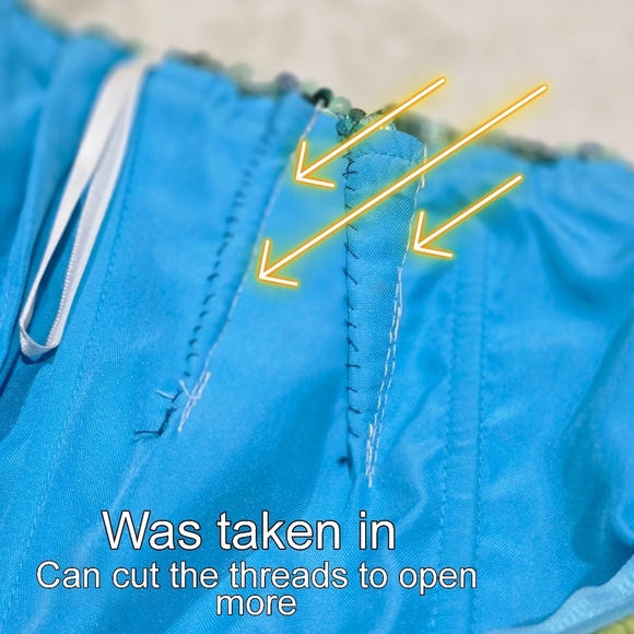 B Darlin ✦ Blue Strapless Party Dress ✦ Sequin Bodice + Tulle Flare ✦ XS EUC - Picture 13 of 17